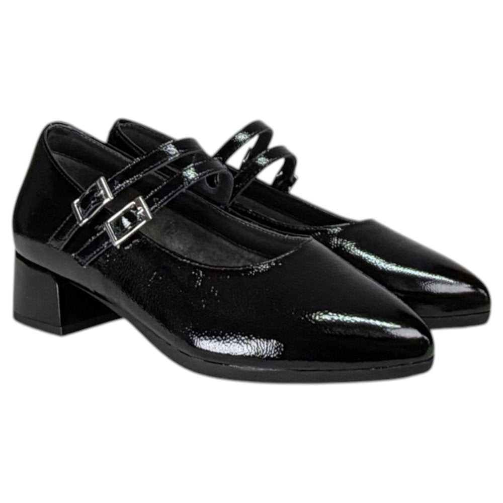 Zapatos Pitillos Mary Jane Punta 11671 Negro - imagen 3