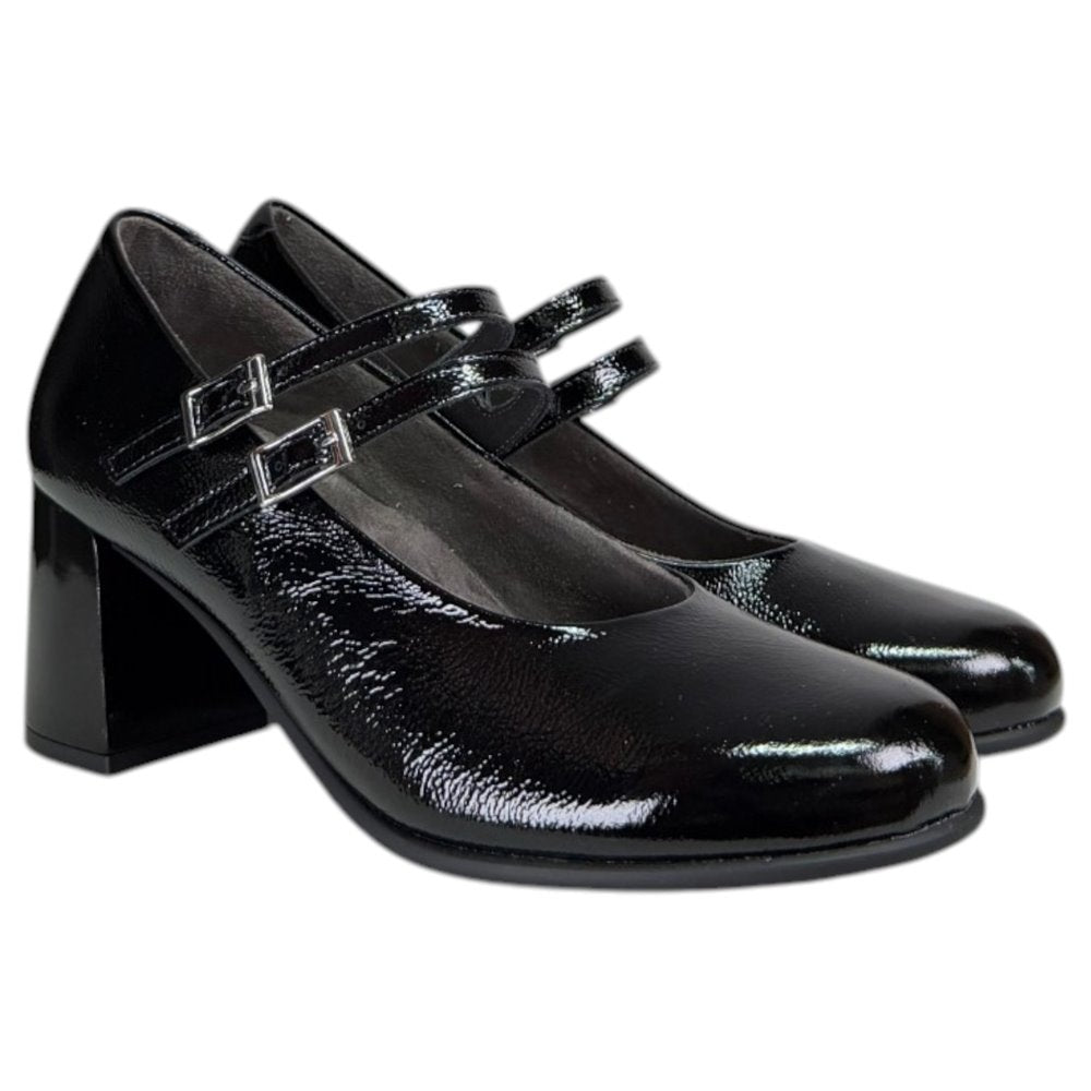 Zapatos Pitillos Mary Jane Tacón 11651 Negro - imagen 3
