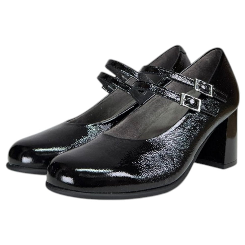 Zapatos Pitillos Mary Jane Tacón 11651 Negro - imagen 4