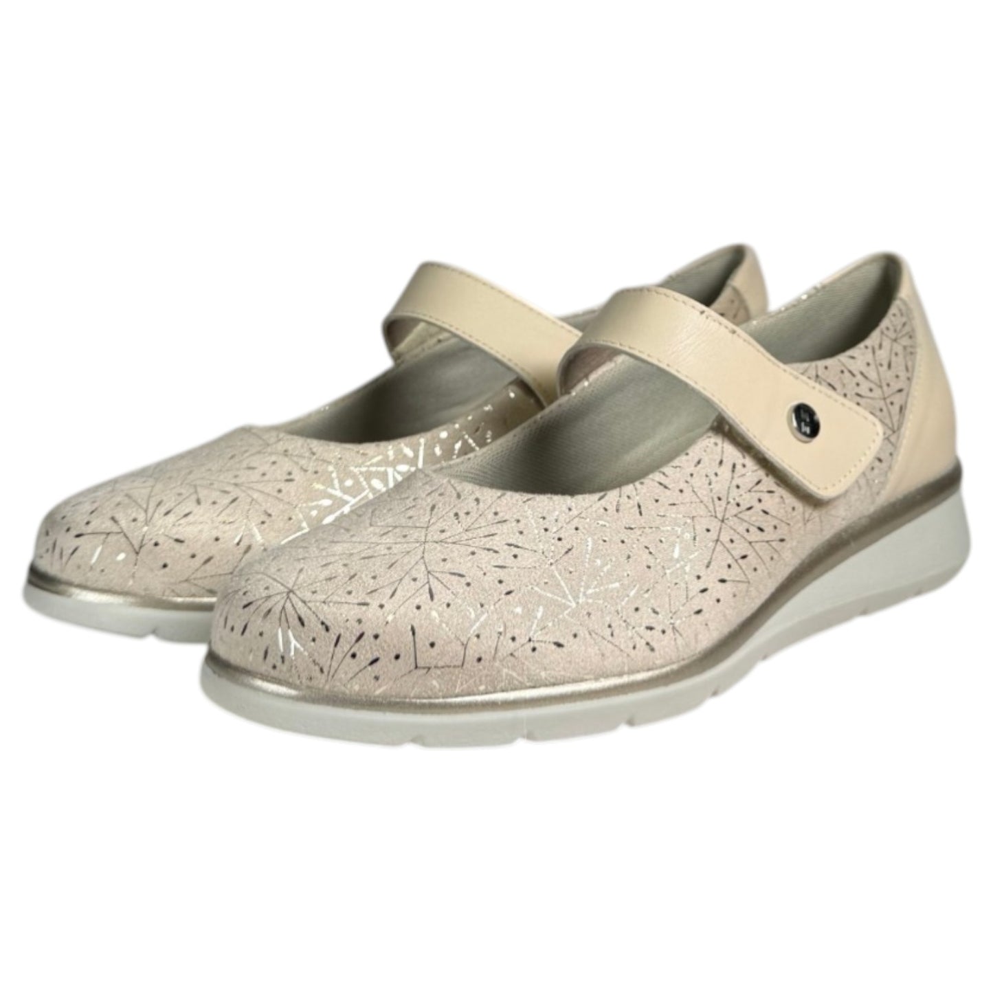 Zapatos Pitillos Mercedita Grabada 11032 Crema - imagen 5