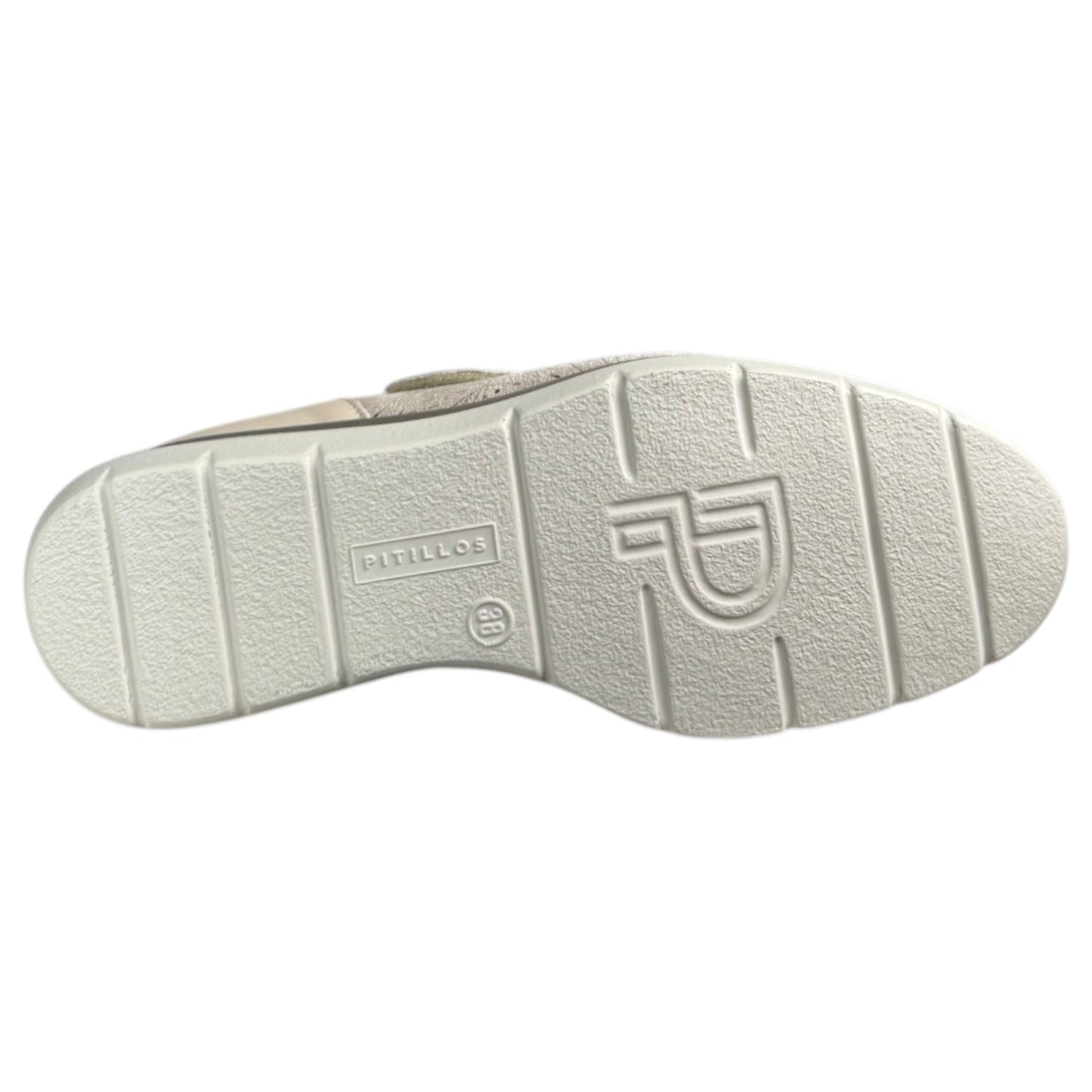 Zapatos Pitillos Mercedita Grabada 11032 Crema - imagen 7