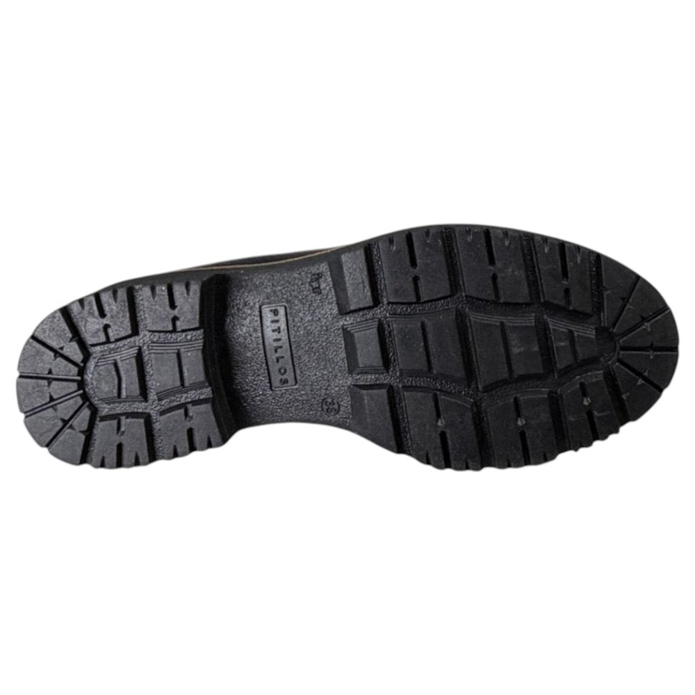 Zapatos Pitillos Mocasines Antifaz Combinado 11564 Negro Topo Marrón - imagen 7