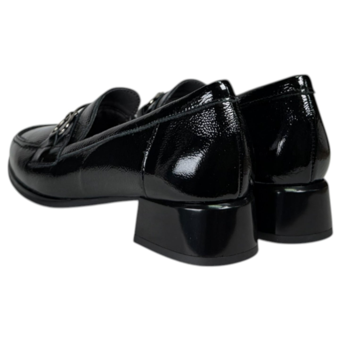 Zapatos Pitillos Mocasines Charol 10814 Negro - imagen 4