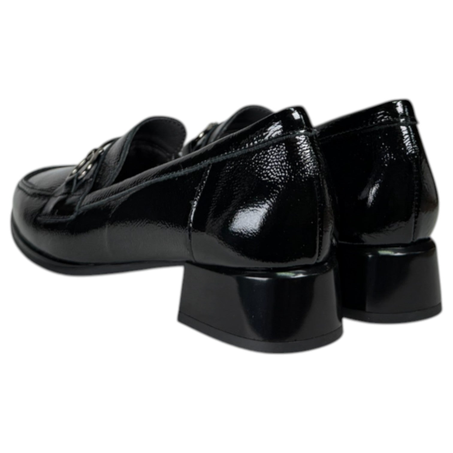 Zapatos Pitillos Mocasines Charol 10814 Negro - imagen 4