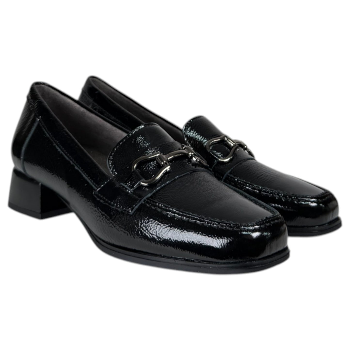 Zapatos Pitillos Mocasines Charol 10814 Negro - imagen 2