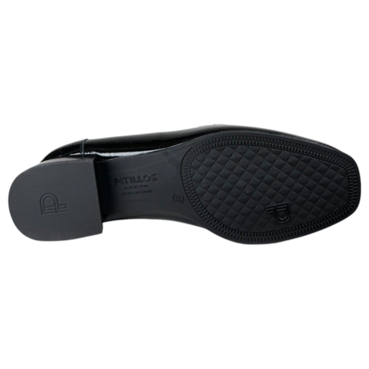 Zapatos Pitillos Mocasines Charol 10814 Negro - imagen 5