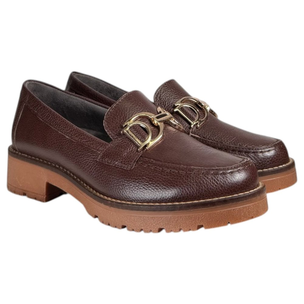Zapatos Pitillos Mocasines Hebilla 11562 Marrón - imagen 4