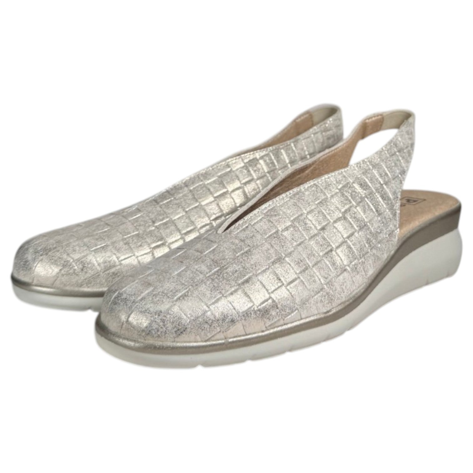 Zapatos Pitillos Salón Abierto Cuña 11073 Oro - imagen 5
