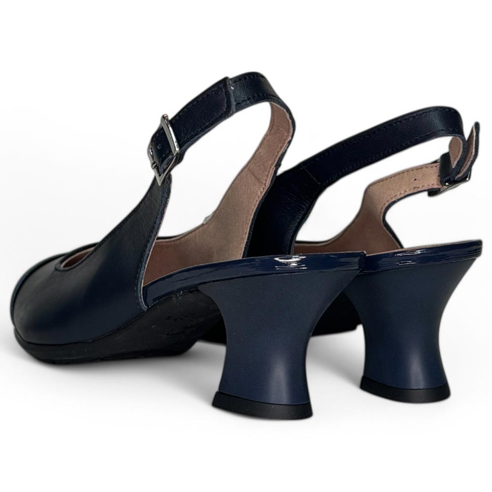 Zapatos Pitillos Salón Abierto Puntera 10515 Marino - imagen 7