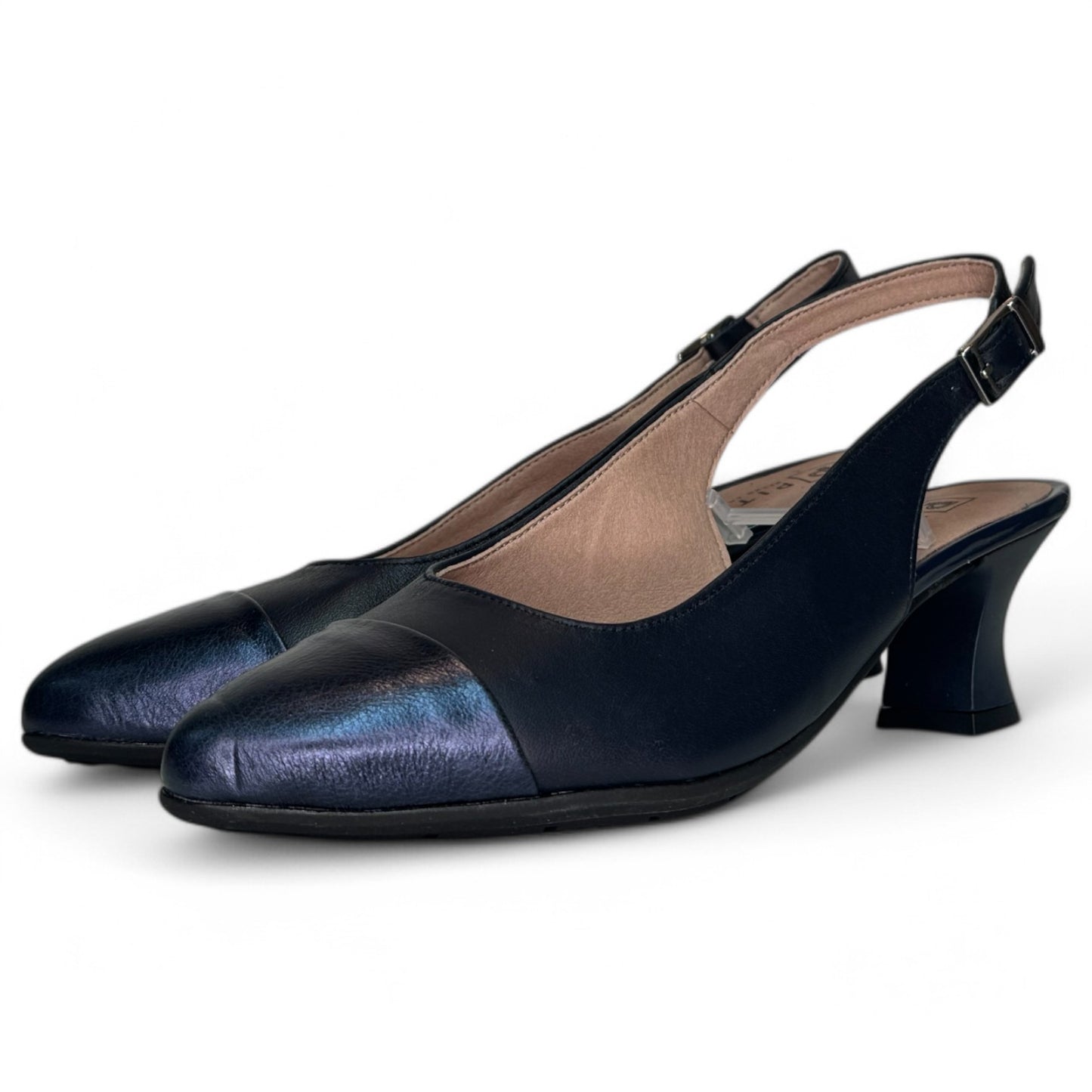 Zapatos Pitillos Salón Abierto Puntera 10515 Marino - imagen 5