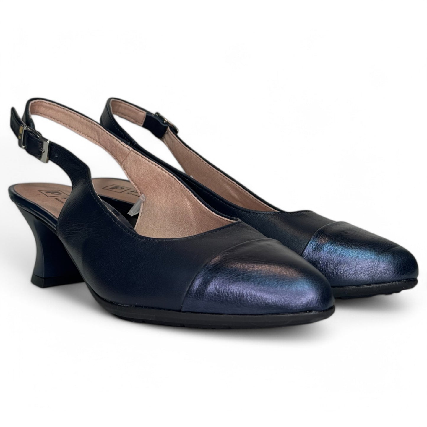 Zapatos Pitillos Salón Abierto Puntera 10515 Marino - imagen 3