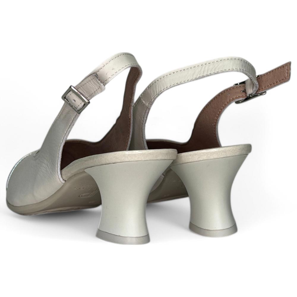 Zapatos Pitillos Salón Abierto Puntera 10515 Plata - imagen 7