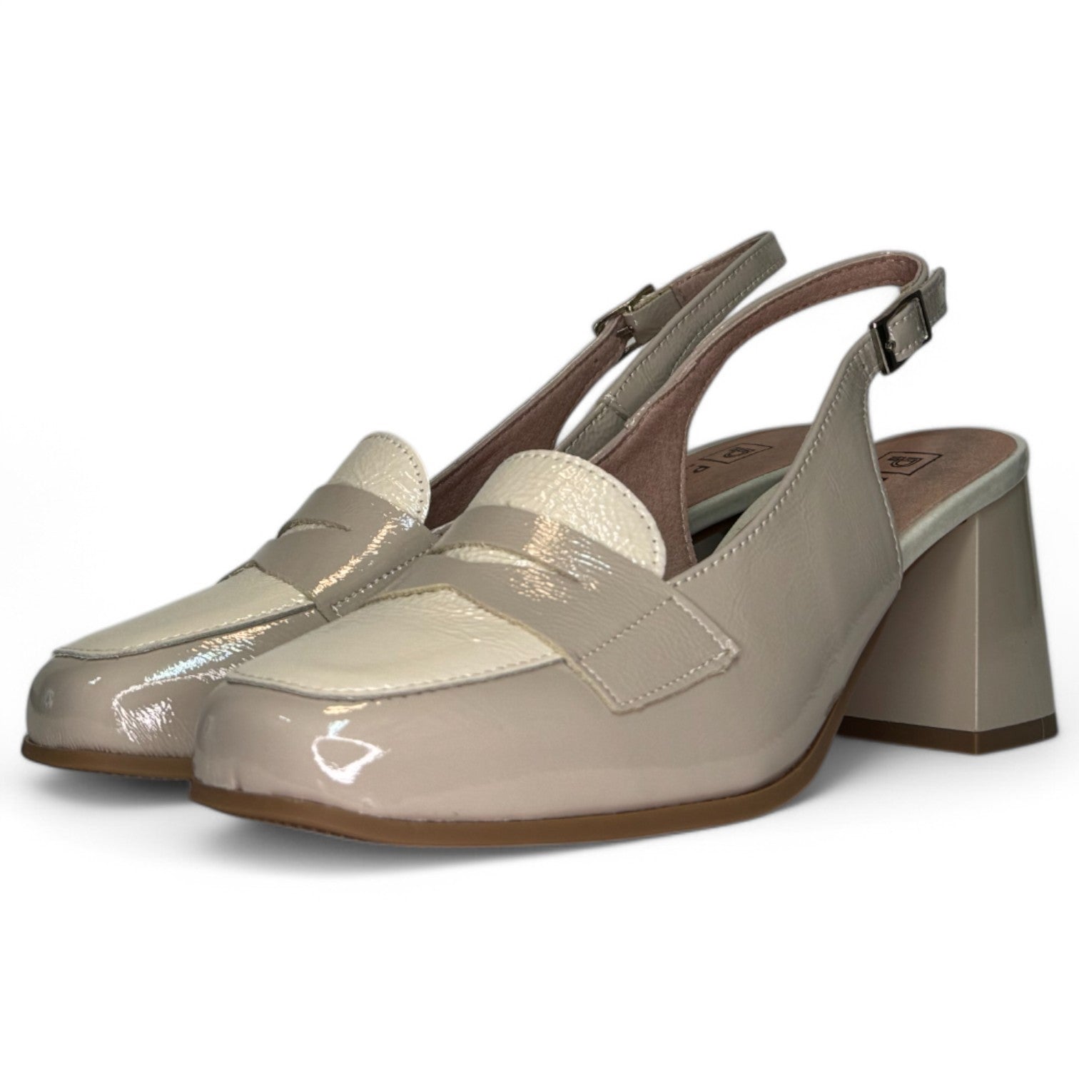 Zapatos Pitillos Tacón Antifaz 10491 Piedra Crema - imagen 5