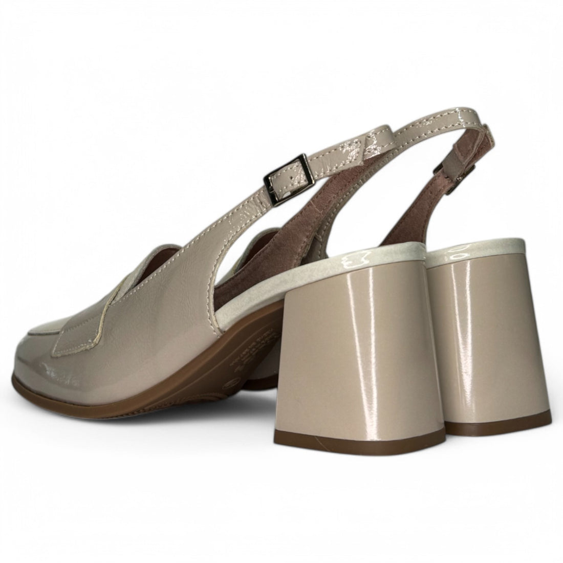 Zapatos Pitillos Tacón Antifaz 10491 Piedra Crema - imagen 6