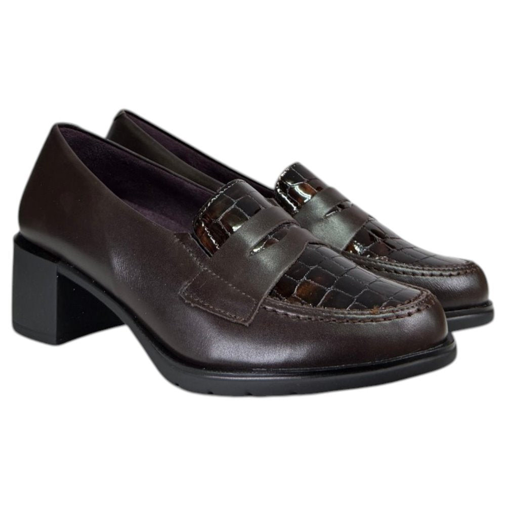 Zapatos Pitillos Tacón Antifaz Coco 11620 Marrón - imagen 4