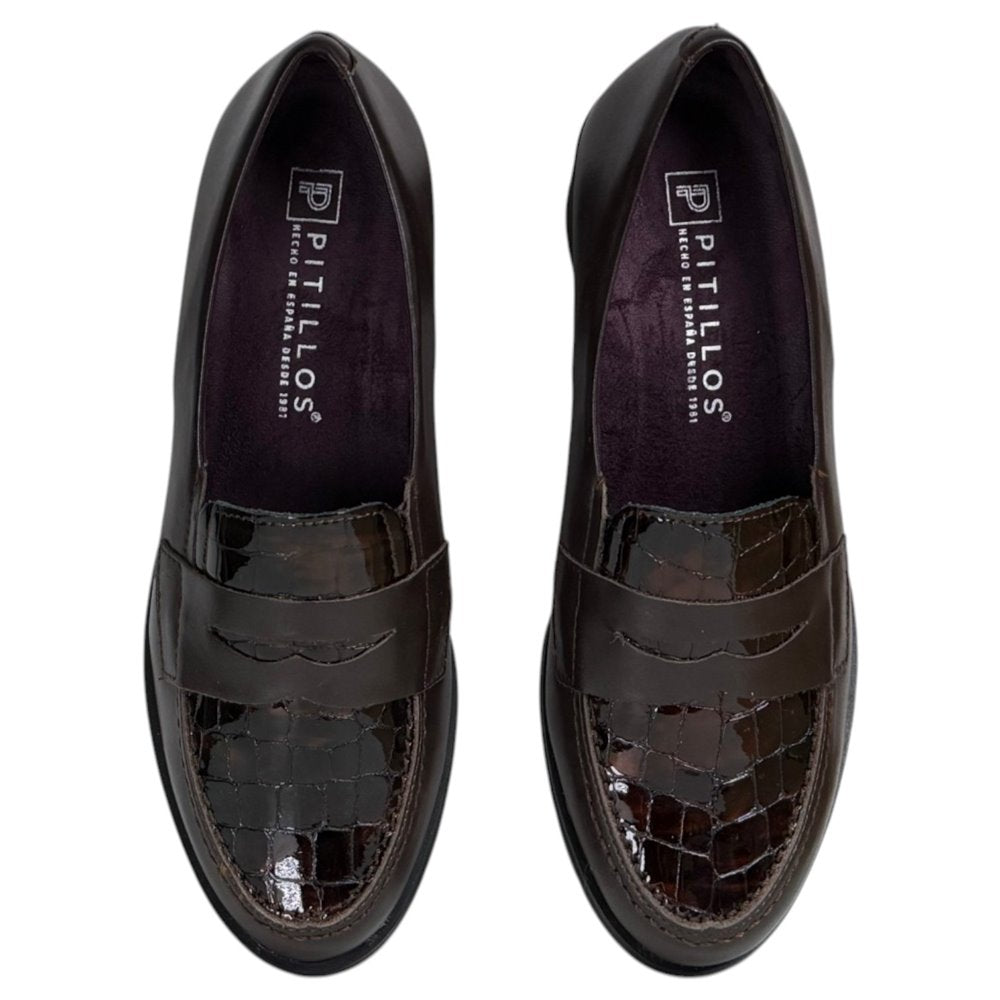 Zapatos Pitillos Tacón Antifaz Coco 11620 Marrón - imagen 3
