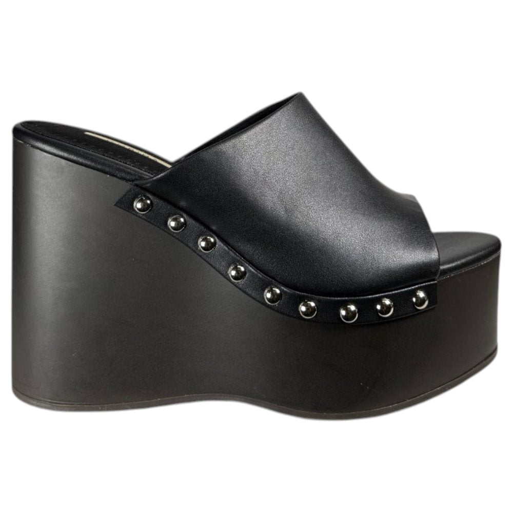 Zuecos Corina Cuña Tachas M6368 Negro - imagen 1