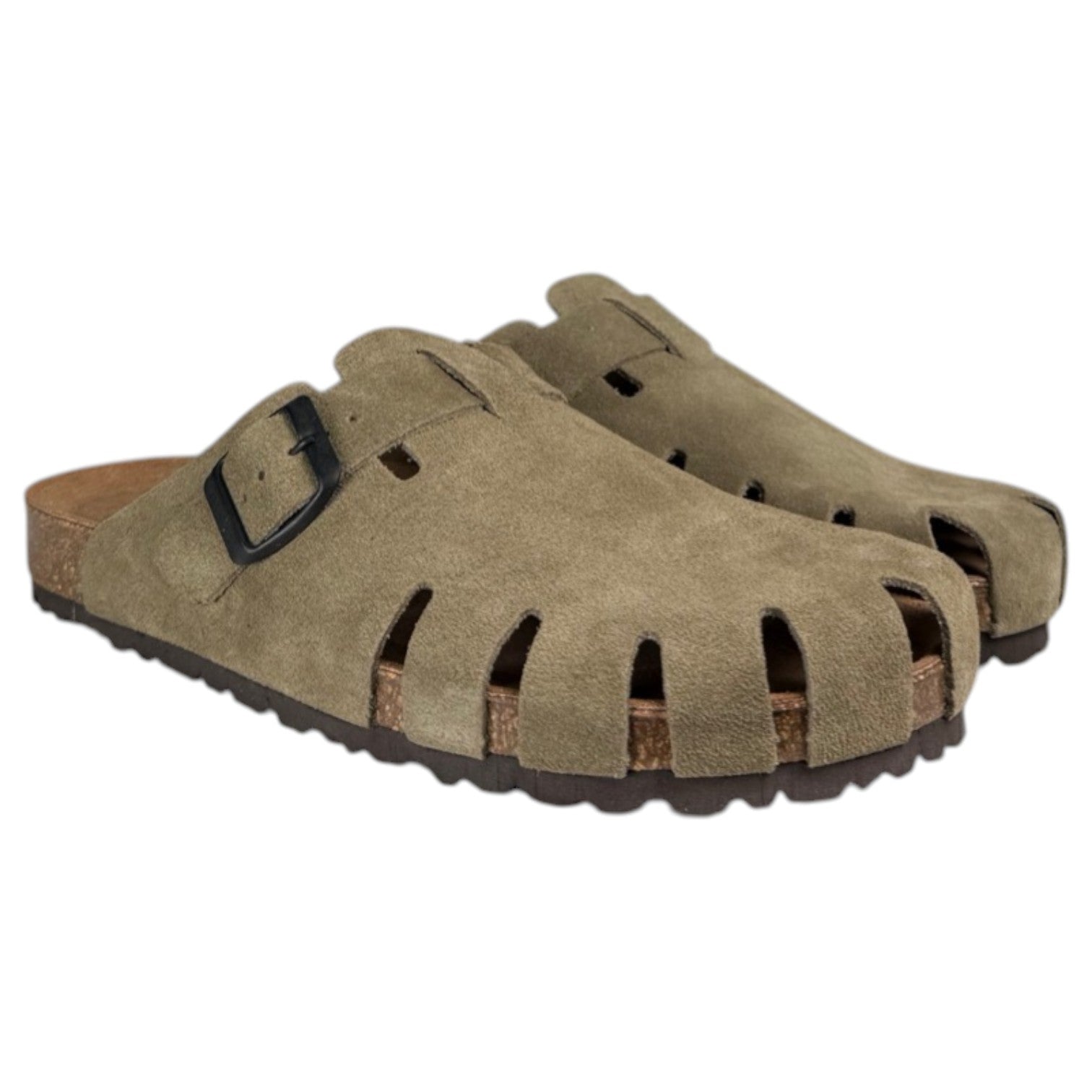 Zuecos Interbios 7506 Serraje Kaki - imagen 3